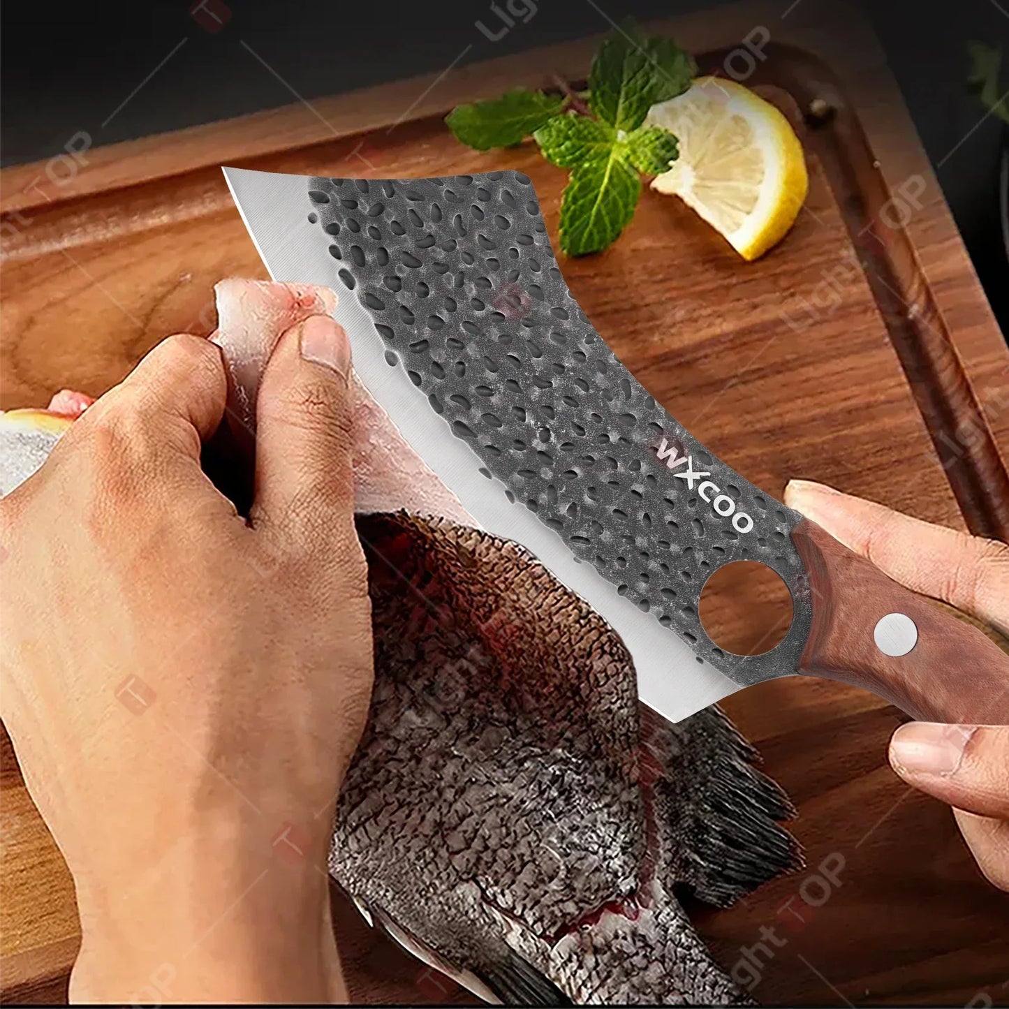 Professional Kitchen Forged Knife BBQ Cooking Chef Knives Wooden Handle Meat Cleaver Fruit Cutter Boning Knife Kitchen Supplies