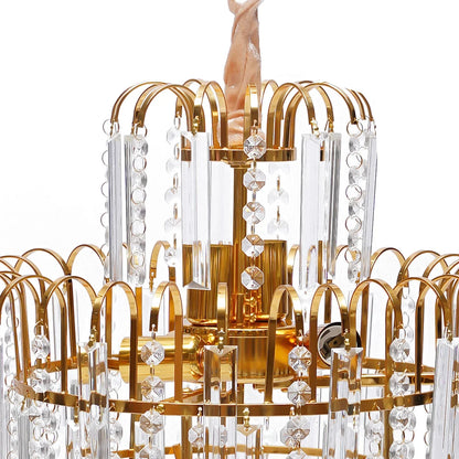 LED Crystal Chandelier, Modern Luxury Pendant Fixture E14 (Not included bulbs)