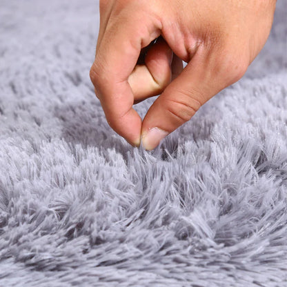 Fluffy Oval Plush Carpet Extra Soft Rug For Living Room ,Sofa Area, Bedroom, Non-Slip Shaggy Floor Mat.