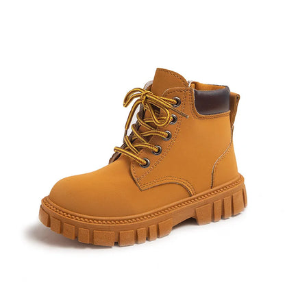 Fashion Boy Girl Short Boots, Non-Slip Boots Children Side Zipper Design.