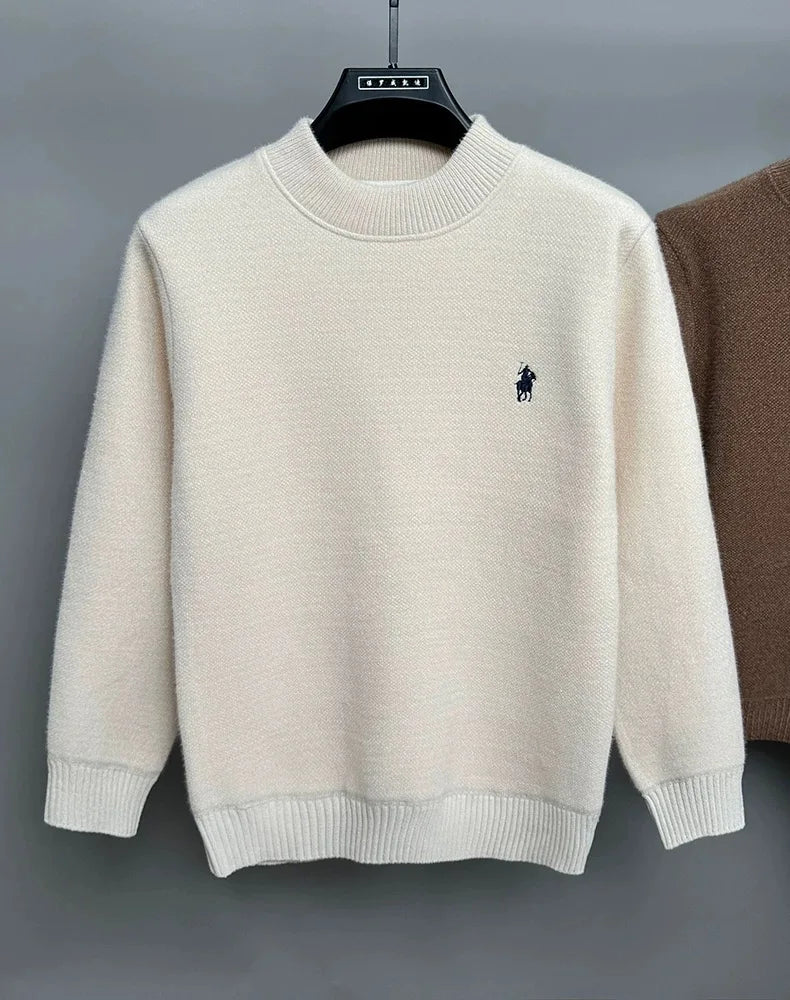 High end brand velvet sweater, men new designer fashion  embroidery pullover