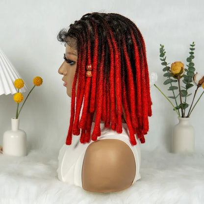 Short Locs Cornrow Braids Wig | Full Lace | Baby Hair | African Inspired