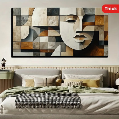 Hand-painted oil paintings  geometric shapes