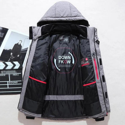-20 Degree Down Jacket Male  Parkas White Duck Down Jacket, Hooded Thick Warm Padded  Coat Oversize M-4XL.
