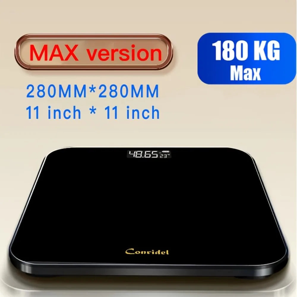 High-Precision Bathroom Scale, Electronic Scale, Accurate, with LED Display And Temperature Reading Switchable Between