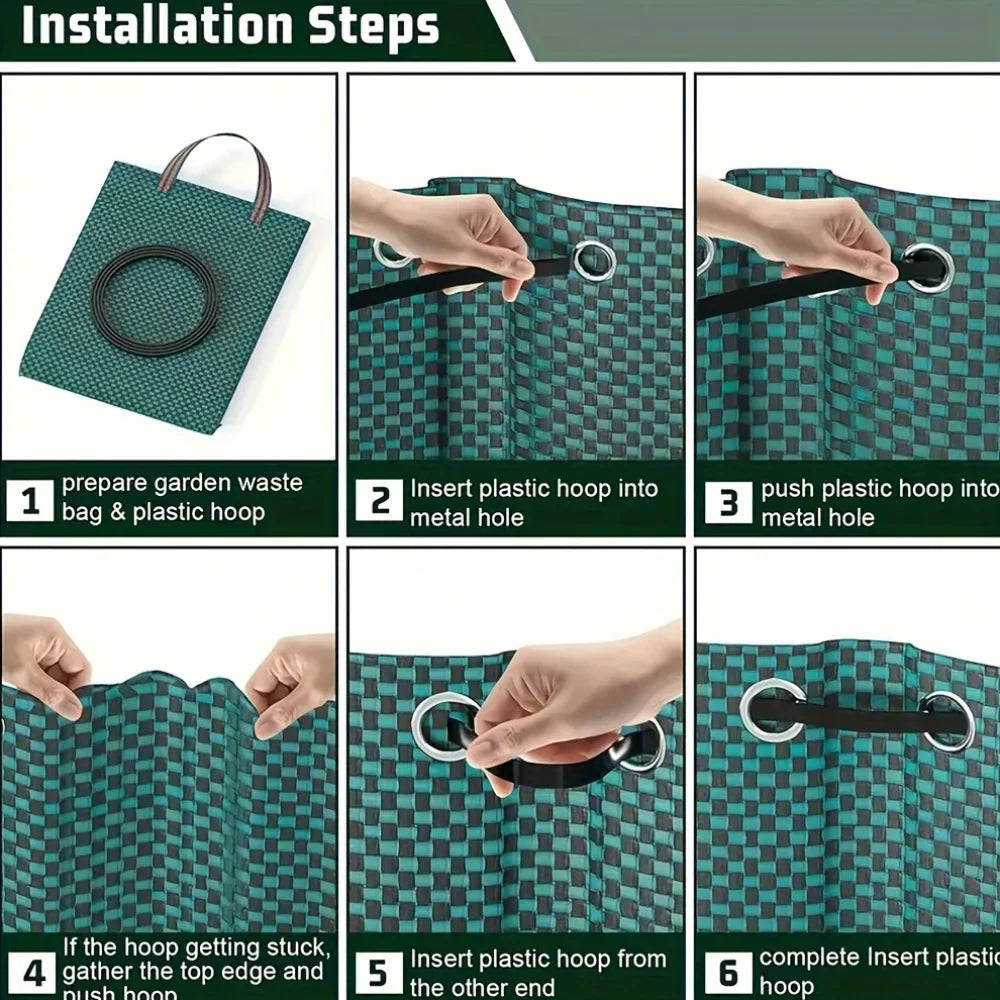 Heavy-Duty Garden Waste Bags - Reusable  Bags  Industrial Fabric and Handles