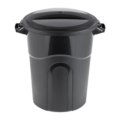 20 Gallon Heavy Duty Plastic Garbage Can with Click Lock Lid, Portable Indoor Outdoor Waste Container.