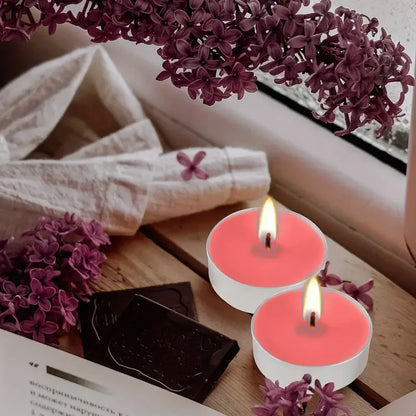 Air Fusion 100 Count Tea Lights Candles Tangerine, Honey Nectar, Scented Smoke-free Drip-free.