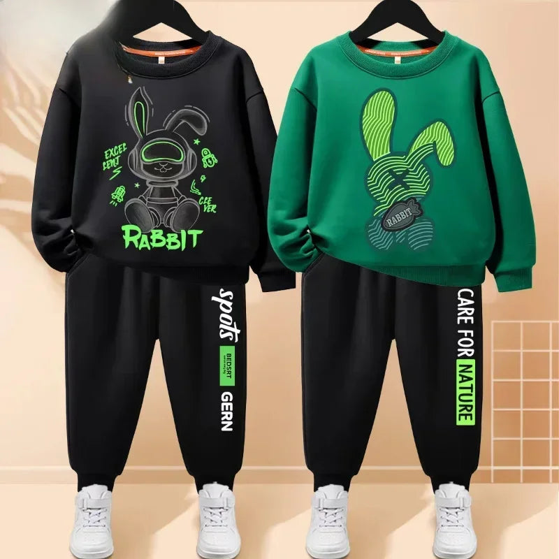 Autumn Baby Boy Clothes, Fashion Printed T-shirts and Pants, 2 Pieces Set.