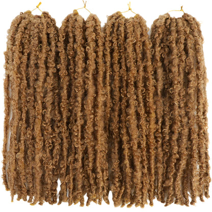Butterfly Faux Locs Crochet Hair | 12/14" Distressed Goddess Locs | Pre-Looped | 12 Strands/Pack