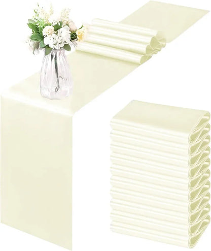 2-10PCS Satin Table Runner 30x275cm For Wedding, Party Events, Decoration, Birthday Parties ,Banquets, Decor, Graduations ,Engagements.