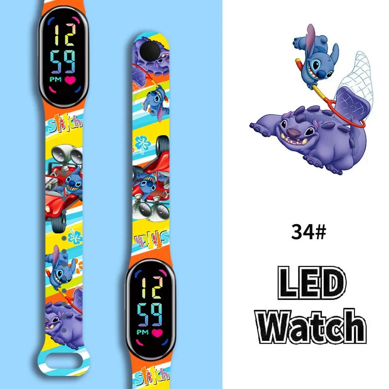 Stitch Children Watches Girls Waterproof Sport ,Touch Screen Watch Digital Clock Bracelet Gifts.