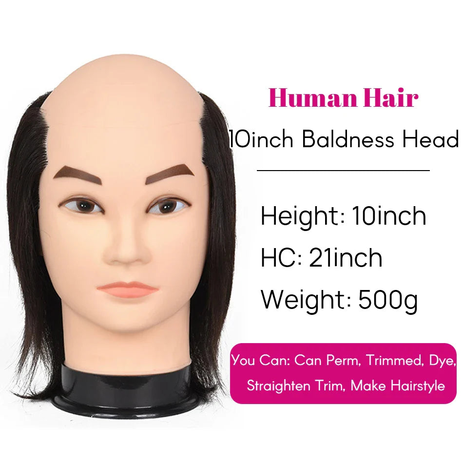 100% Real Human Hair Mannequin ,Styling Heads Cosmetology Practice Heads.