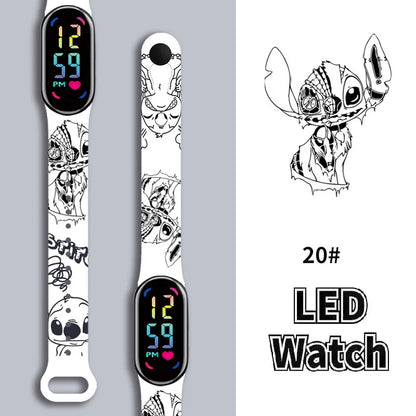Stitch Children Watches Girls Waterproof Sport ,Touch Screen Watch Digital Clock Bracelet Gifts.
