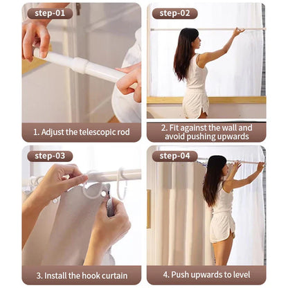 Curtains for Window Room Decoration, Lace Curtains Double Layers Blackout Curtains.