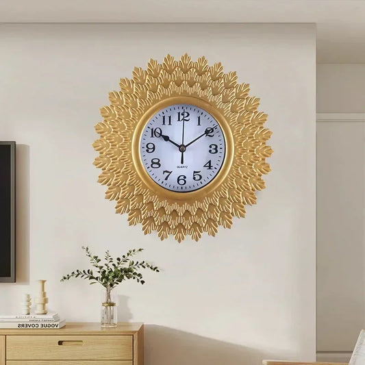 Rustic Retro Wall Clock, Quartz Battery Operated Non Ticking Mute no tick.