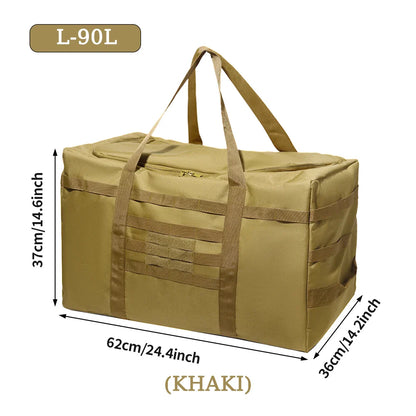Large Duffle Bag (60L/90L Capacity Optional) - For Gear Load Out, Camping Storage, Deployment Cargo & Travel Sports Equipment.