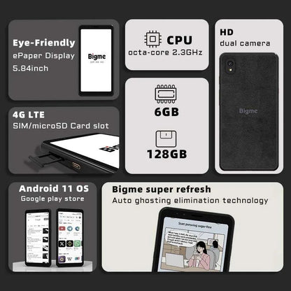 Electronic ebook reader and E-ink Screen smartphone Android11 Support