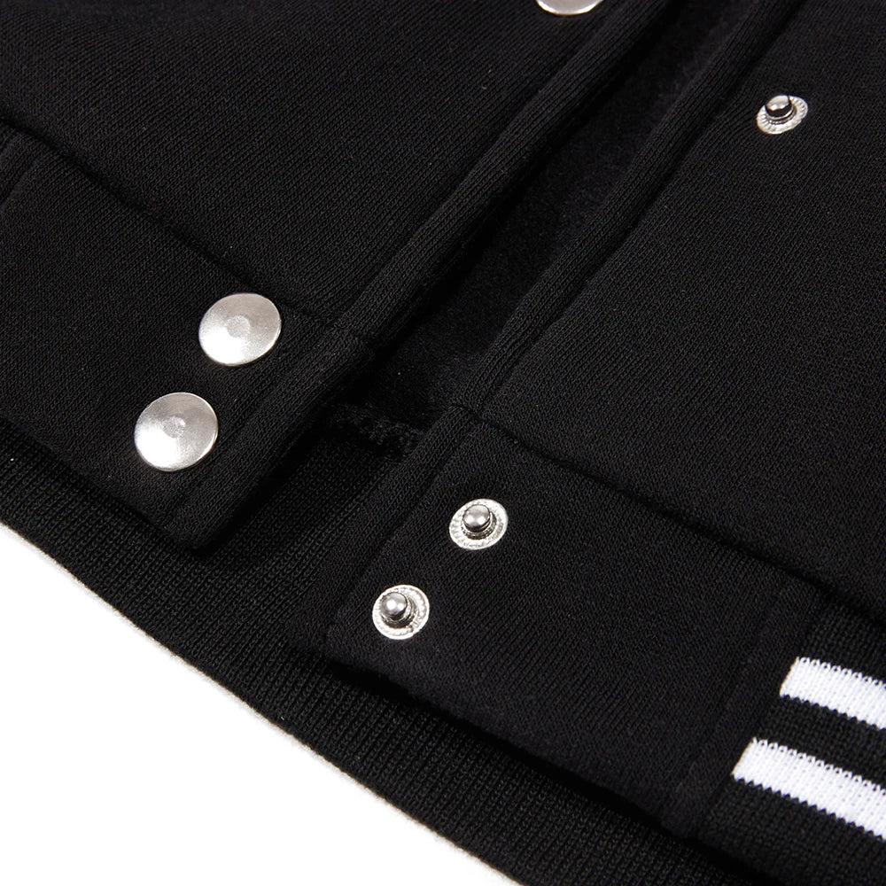 Black Gray White Solid Color Jacket ,Loose Oversize S-5XL Clothes Men, Women Baseball Uniform, Street Coat Warm Fleece Soft Jackets.
