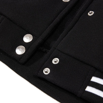 Black Gray White Solid Color Jacket ,Loose Oversize S-5XL Clothes Men, Women Baseball Uniform, Street Coat Warm Fleece Soft Jackets.