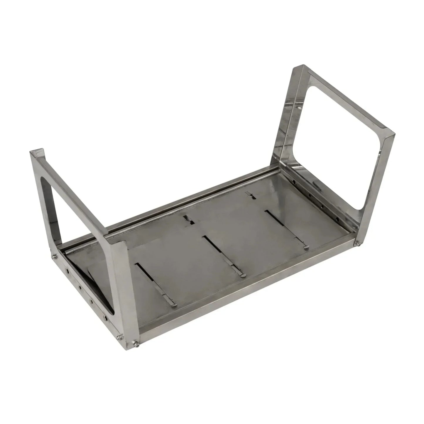 Stainless Steel Foldaway Charcoal Grill, Portable Outdoor BBQ, with Grate & Carry Bag, for Picnics & Camping Trips.