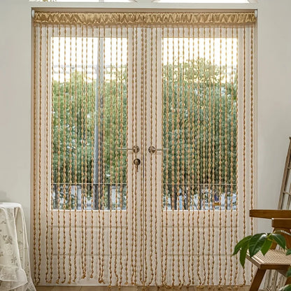 Polyester Door Beaded Curtains Lantern Tassel Cord Curtains.
