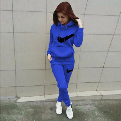 Hoodie Pants Sets Women 2pcs Sports Outfits, 2025 Home Outdoor Jogging New Designer, Autumn Winter Tracksuit.