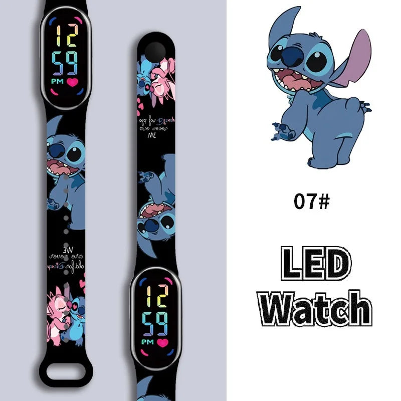 Stitch Children Watches Girls Waterproof Sport ,Touch Screen Watch Digital Clock Bracelet Gifts.
