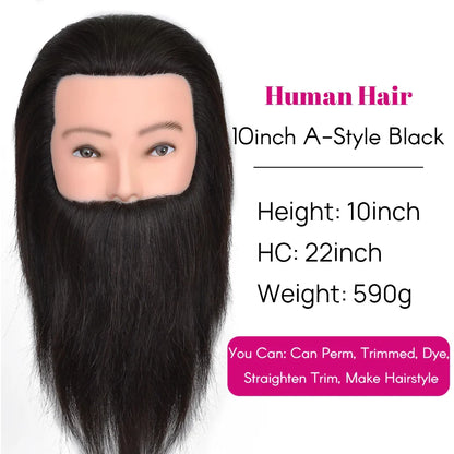 100% Real Human Hair Mannequin ,Styling Heads Cosmetology Practice Heads.