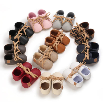 Baby Mid Top Sneakers - Classic Solid Color Casual Sneakers,  Non slip Rubber Sole, Beginner's Children's Shoes.