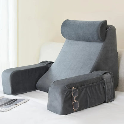 Reading Pillow for Bed, Extra Large Arm Rest  Memory Foam.