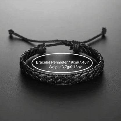 3PCS/Set Men Business Watches  Leather Band Analog Male's Quartz Watch Necklace Bracelet Set.