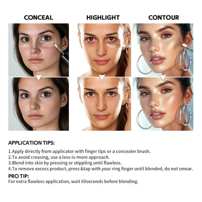 Waterproof Liquid Concealer High Coverage Oil Control Cover