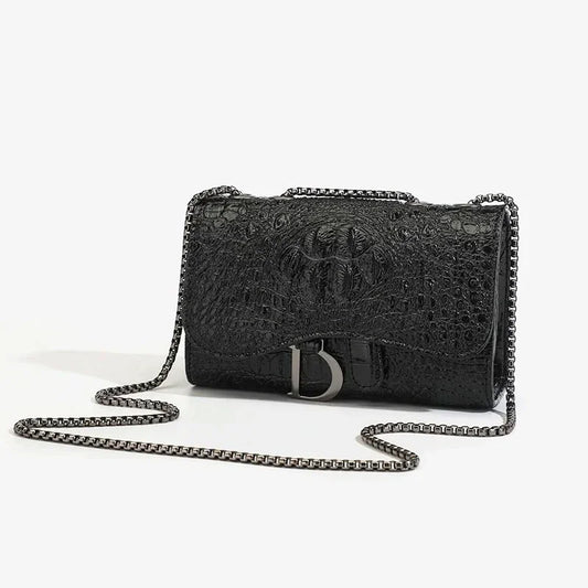 Luxury Women's Handbag with Chains & Sequins | Crossbody Shoulder Messenger Bag (Brand Design, Animal Print, Casual Purses)