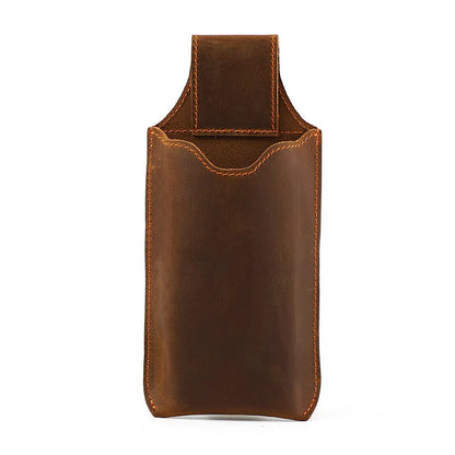 Men Fanny Pack Genuine Leather Waist Bag Belt Bum Leg Hip