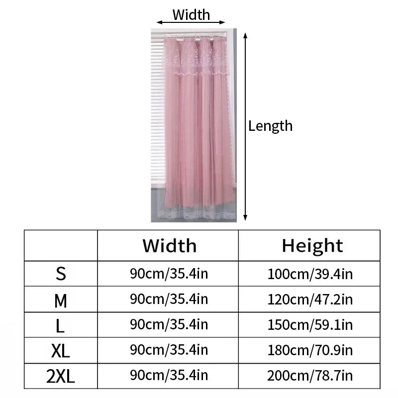 Curtains for Window Room Decoration, Lace Curtains Double Layers Blackout Curtains.