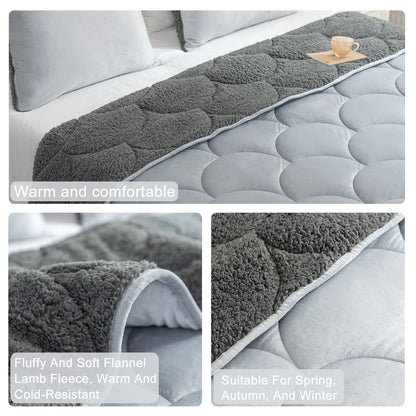 Sherpa Comforter Set , All Season Soft Warm Fleece Fall Blanket, with Pillow Sham.