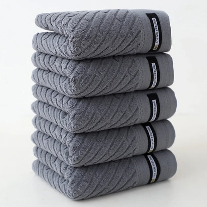 5-Pack Cotton Towel Set, Highly Absorbent, Skin-Friendly  Bathroom, Face Washing, Bathing and Traveling