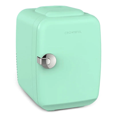 Crownful 4L Mini Fridge 110V, 220V Beauty Makeup Skincare Refrigerator, AC/DC Heated Cooling Beauty Refrigerator, Car Mini Fridge.
