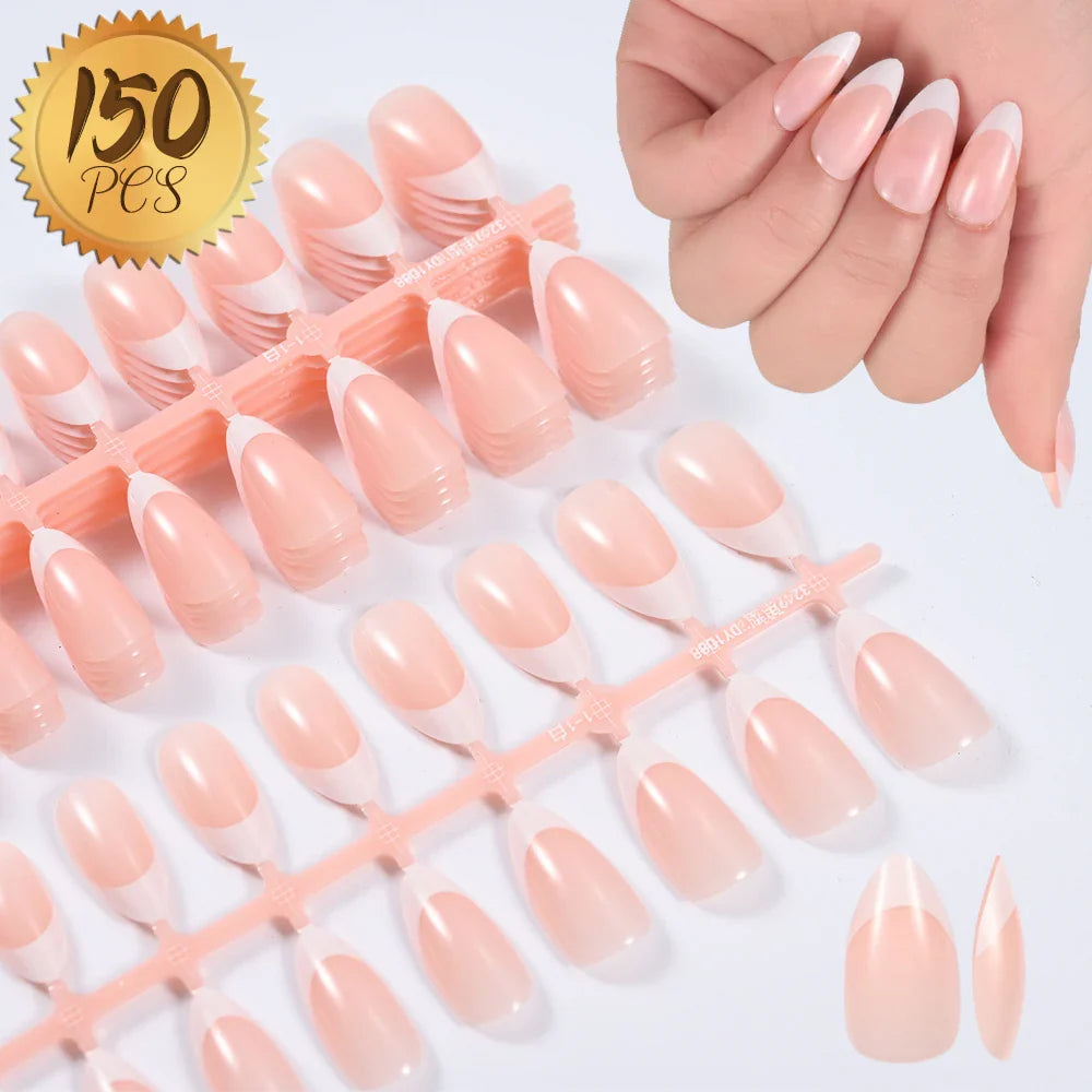 576pcs/Box Colorful Fake Nails Black Red Design, Oval Short Square Press On Mixed Full Cover Nail Tips.