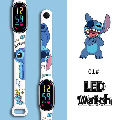 Stitch Children Watches Girls Waterproof Sport ,Touch Screen Watch Digital Clock Bracelet Gifts.