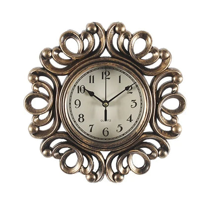 Rustic Retro Wall Clock, Quartz Battery Operated Non Ticking Mute no tick.