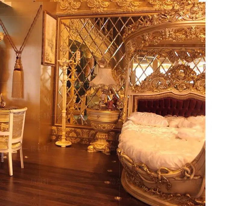 French Luxury Bed Comfortable Adult, High Quality Romantic Designer Aesthetics Bed, Unusual Princess Sleeping Furniture.