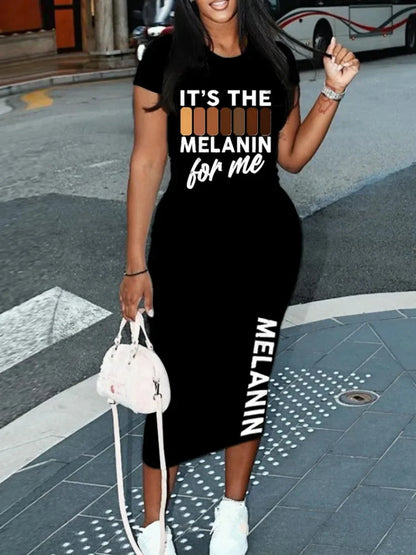 Women Sexy Long T-shirt  Short Sleeved Summer Plus Size Black Dress.