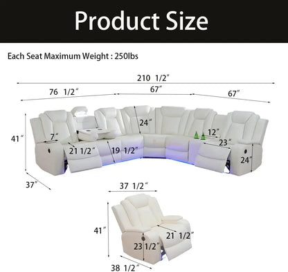 hot-sale products Best Seller Hot salesLiving Room Furniture Reclining Sectional Sofa, Living Room Power Recliner Adjustable Sof