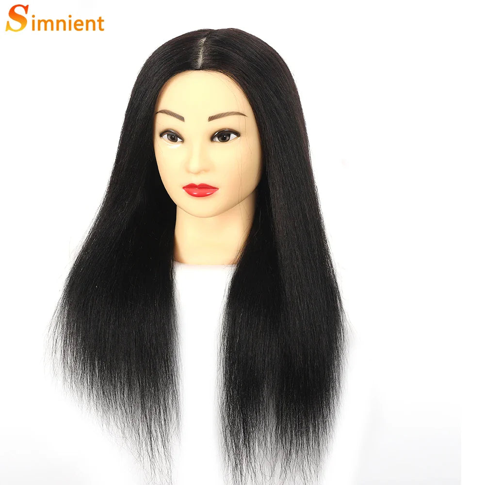100% Real Human Hair Doll Head For Hairstyle Professional Training.