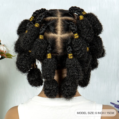Stunning Burgundy #99J Handmade Bantu Knots Braided Wig - Full Lace, Baby Hair