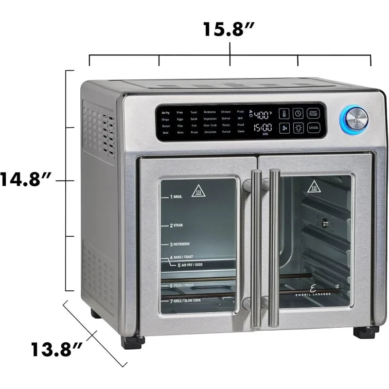 Extra Large French Door Air Fryer  Oven Combo 24 Cooking Functions