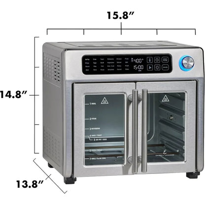 Extra Large French Door Air Fryer  Oven Combo 24 Cooking Functions