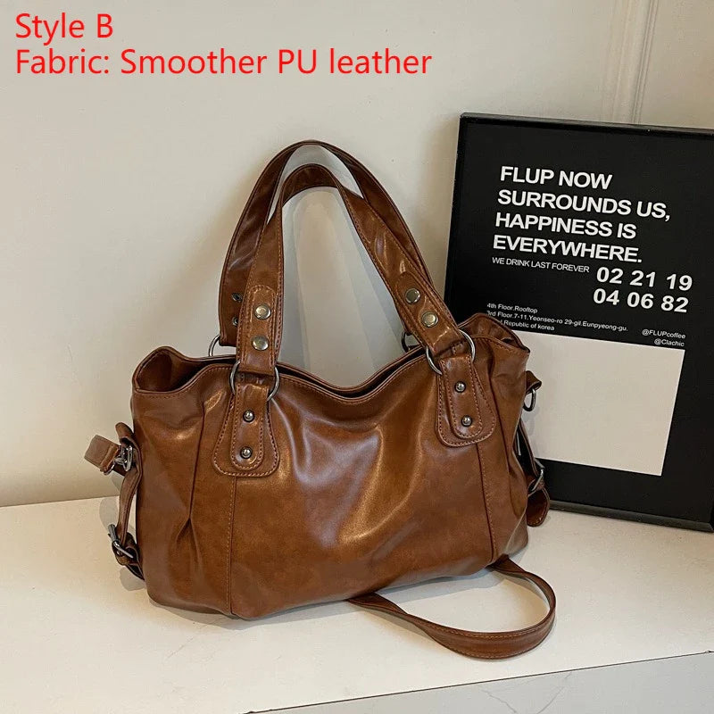 Soft Interior Compartment Shoulder Bags, 2026 High Quality Contrasting Colors Bags for Women.
